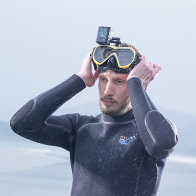 HD Tempered Glass Scuba Diving Mask With High Resolution Integrated Computer