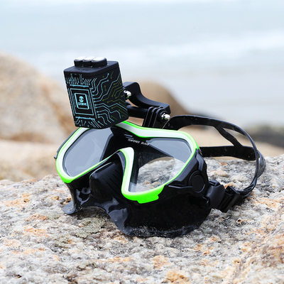 HD Tempered Glass Scuba Diving Mask With High Resolution Integrated Computer