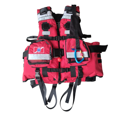 ZTDIVE Water Rescue Life Jacket Wearable Thickened Red Color