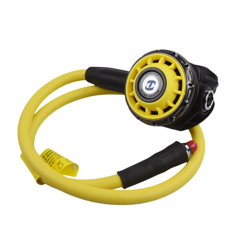 Aluminum Alloy Scuba Diving Regulator Black Yellow Color Length 27"